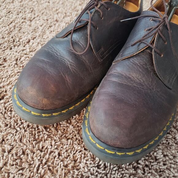 Dr. Martens Leather Oxford Lace Up Sneaker Brown Shoe Mens 11